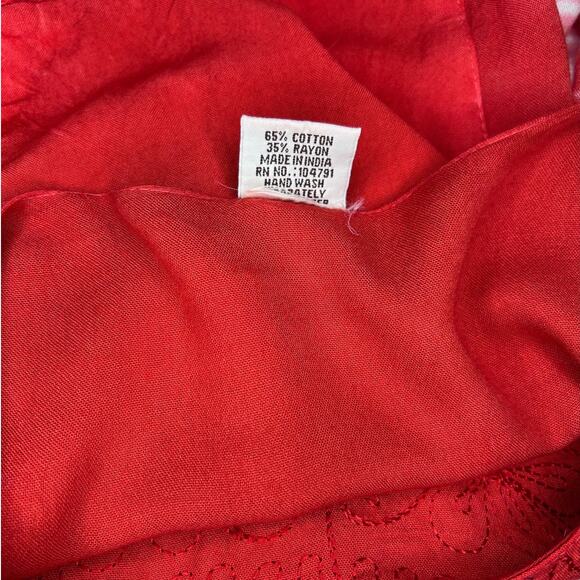 Advance Apparels Women’s Tie Dye Embroidered Free Size Shirt, Red, Free Size - Picture 8 of 10